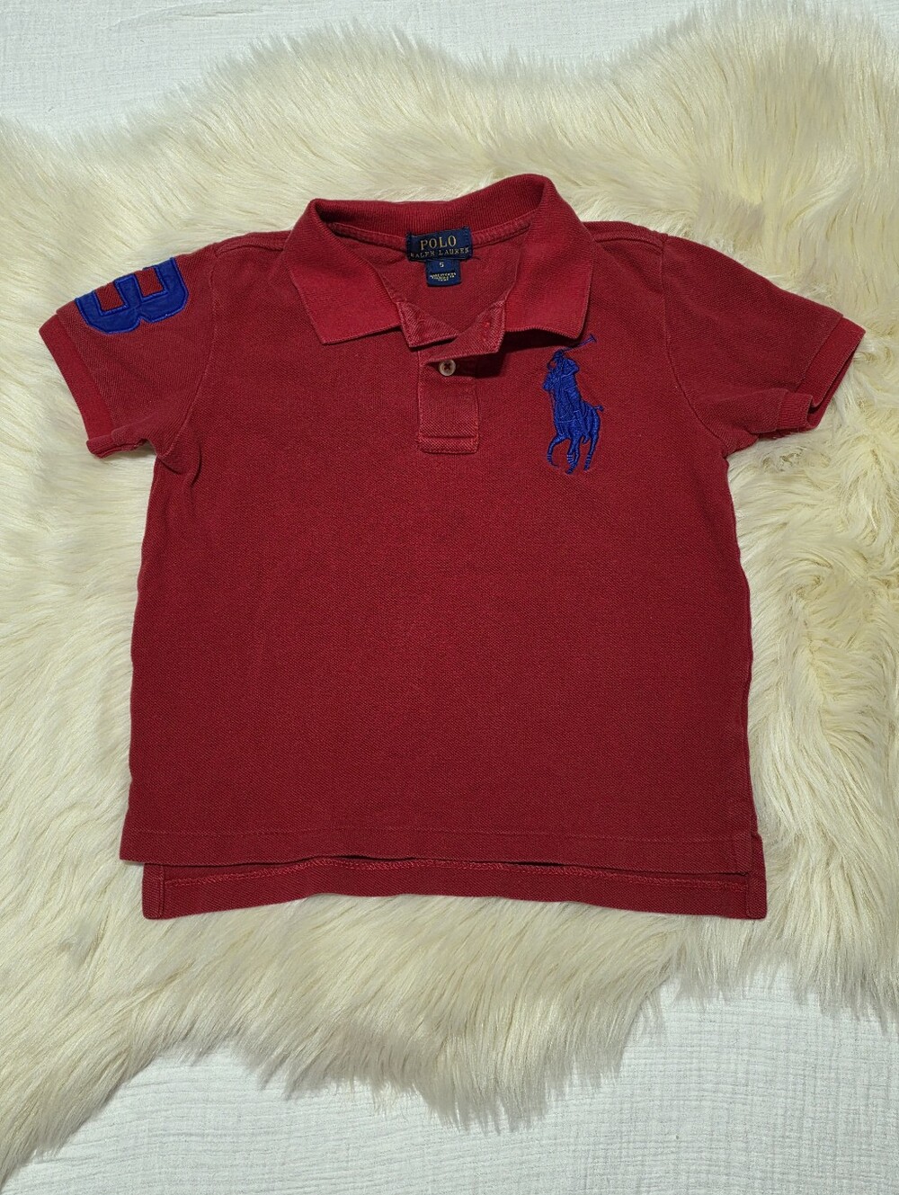 Polo by Ralph Lauren Red Kids Polo with Blue Logo